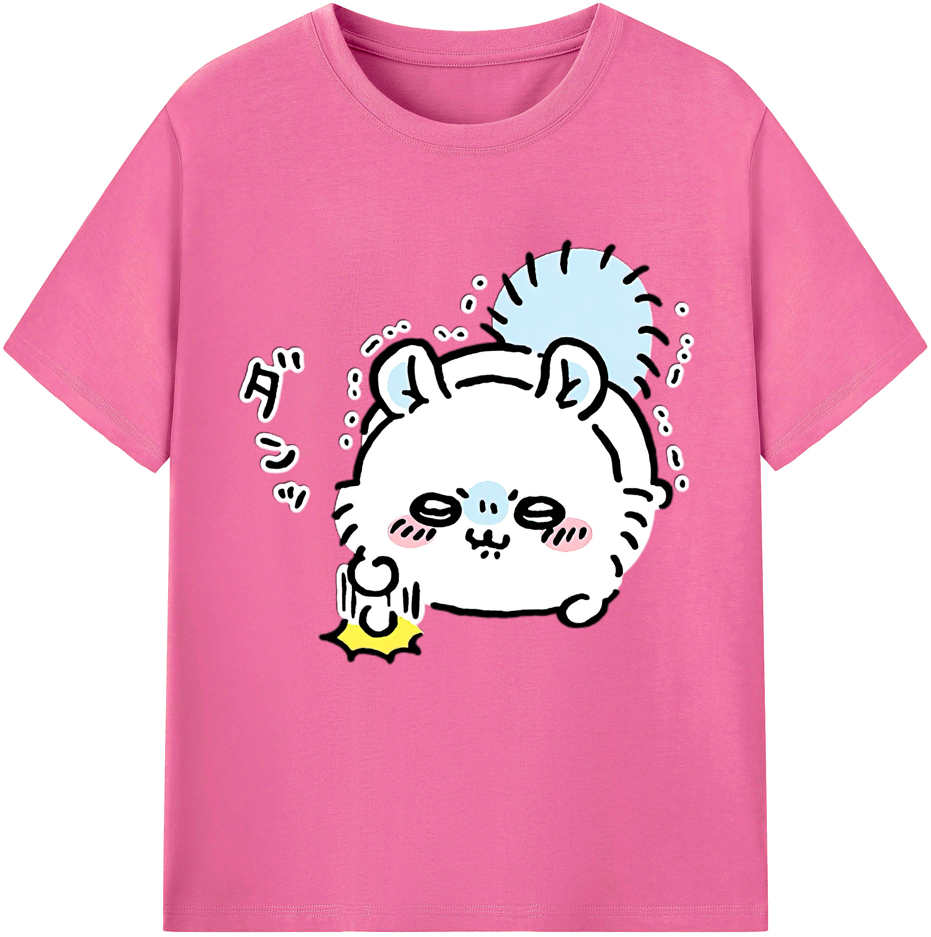 （画像用） ちいかわ モモンガ Chii-kawa Momonga レディースカジュアルプリントTシャツ（綿100％）